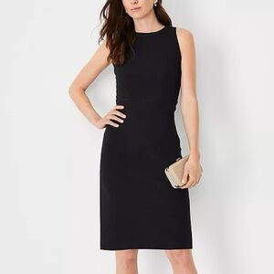 NWOT Ann Taylor Button Back Halter Sheath Dress Black